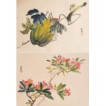 Cui Ming (20th century) Melon and Rhododendron (2)