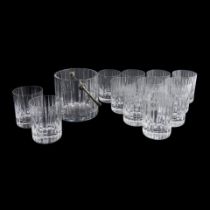 TWELVE BACCARAT HARMONIE TUMBLERS AND A HARMONIE ICE BUCKET