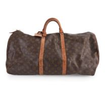 VINTAGE LOUIS VUITTON MONOGRAMMED KEEPALL TRAVEL BAG