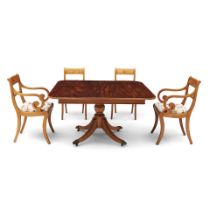 DUNCAN PHYFE-STYLE MAPLE DINING SUITE