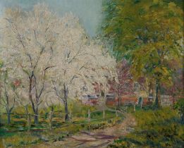 ARNE BODHOLDT (AMERICAN, 1892-1966) THE PATH TO THE FARM IN SPRING