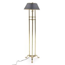 BRASS TRIPOD STANDING FLOOR LAMP