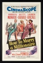 VINTAGE MOVIE POSTER 'HOW TO MARRY A MILLIONAIRE'