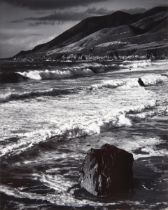 MORLEY BAER (1916-1995) WINTER SURF, GARRAPATA BEACH, SUR COAST 1966