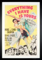 VINTAGE MOVIE POSTER 'EVERYTHING I HAVE IS YOURS'