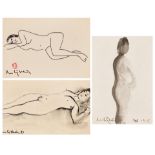 Luu Cong Nhan (Vietnamese, 1931-2007) Three drawings with nude