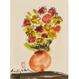 Luu Cong Nhan (Vietnamese, 1931-2007) Flowers in a Brown Vase