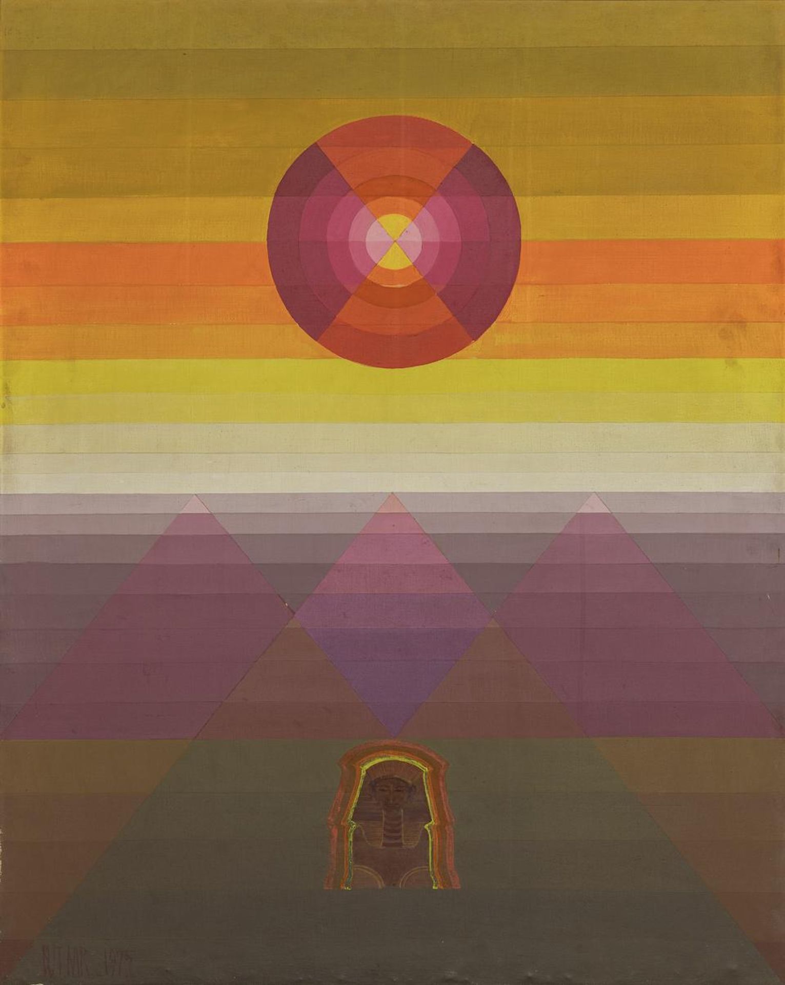 But Muchtar (Indonesian, 1930-1993) Pyramid, Sphinx, and the Sun