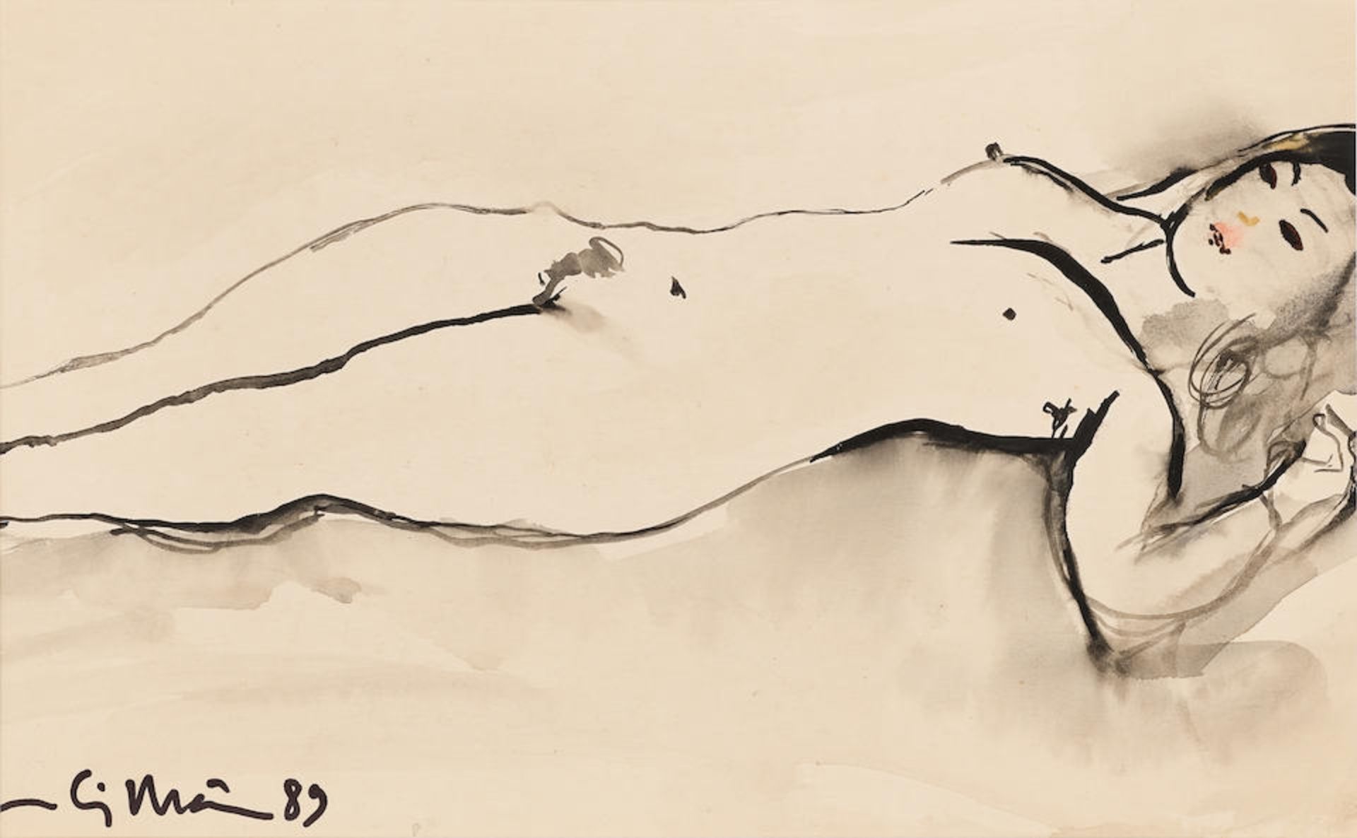 Luu Cong Nhan (Vietnamese, 1931-2007) Three drawings with nude - Bild 6 aus 7