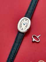 CARTIER | MINI BAIGNOIRE, REF.2369, A WHITE GOLD WRISTWATCH, CIRCA 2000