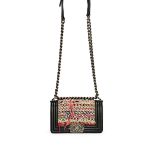 CHANEL: MULTI TWEED COLOURED CALFSKIN SMALL BOY FLAP WITH RUTHÉNIUM HARDWARE FROM PARIS-DUB...