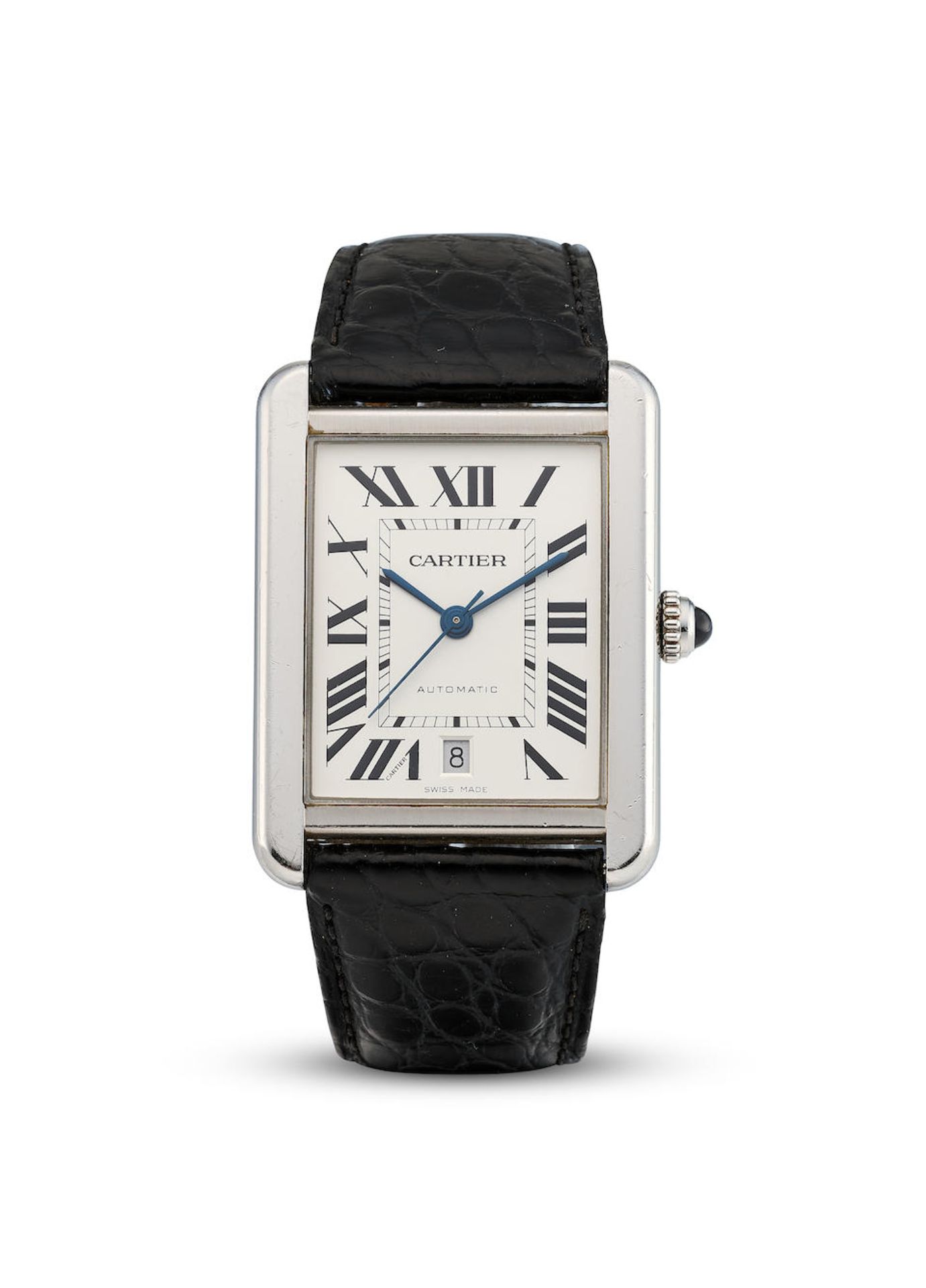 CARTIER | TANK SOLO XL, REF.3800, A STAINLESS STEEL WRISTWATCH WITH DATE, CIRCA 2010