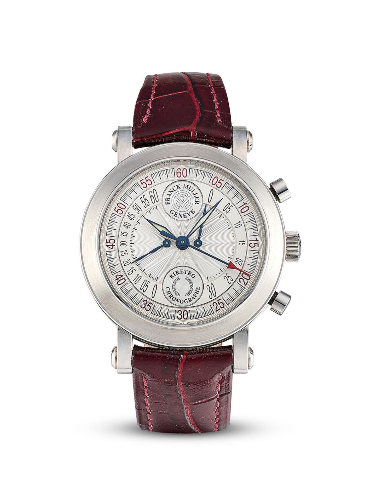 FRANCK MULLER | BIRETRO CHRONOGRAPHE, REF.7000 CC B, A STAINLESS STEEL CHRONOGRAPH WRISTWATCH WI...