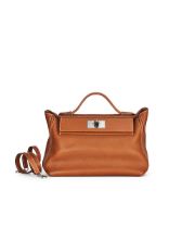 HERMÈS: GOLD BARENIA 24/24 29 WITH PALLADIUM HARDWARE (Includes original dust bag)