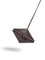 LOUIS VUITTON: MONOGRAM CANVAS TOUPIE CLUTCH WITH GOLD TONED HARDWARE (Includes original box and...