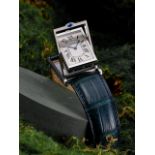 CARTIER | BASCULANTE, REF.2390, A STAINLESS STEEL REVERSIBLE WRISTWATCH, CIRCA 2000