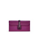 HERMÈS: ANEMONE SWIFT / SHINY ALLIGATOR JIGE ELAN CLUTCH 29 (Includes felt protector, origi...