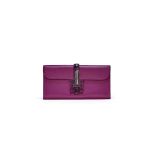 HERMÈS: ANEMONE SWIFT / SHINY ALLIGATOR JIGE ELAN CLUTCH 29 (Includes felt protector, origi...