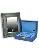 [NO RESERVE] ROLEX | A GROUP OF TWO: A LARGE BLUE LEATHERETTE WATCH AND JEWELRY BOX WITH JUBILEE...