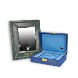 [NO RESERVE] ROLEX | A GROUP OF TWO: A LARGE BLUE LEATHERETTE WATCH AND JEWELRY BOX WITH JUBILEE...