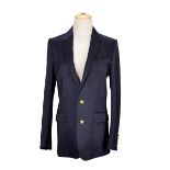 [NO RESERVE] CELINE: NAVY TAILOR JACKET WITH GOLD BUTTONS
