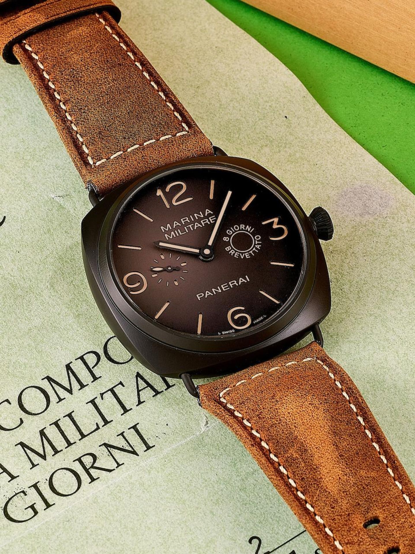 PANERAI | RADIOMIR COMPOSITE MARINA MILITARE 8 GIORNI, REF.PAM00339, A LIMITED EDITION CERAMIC W...