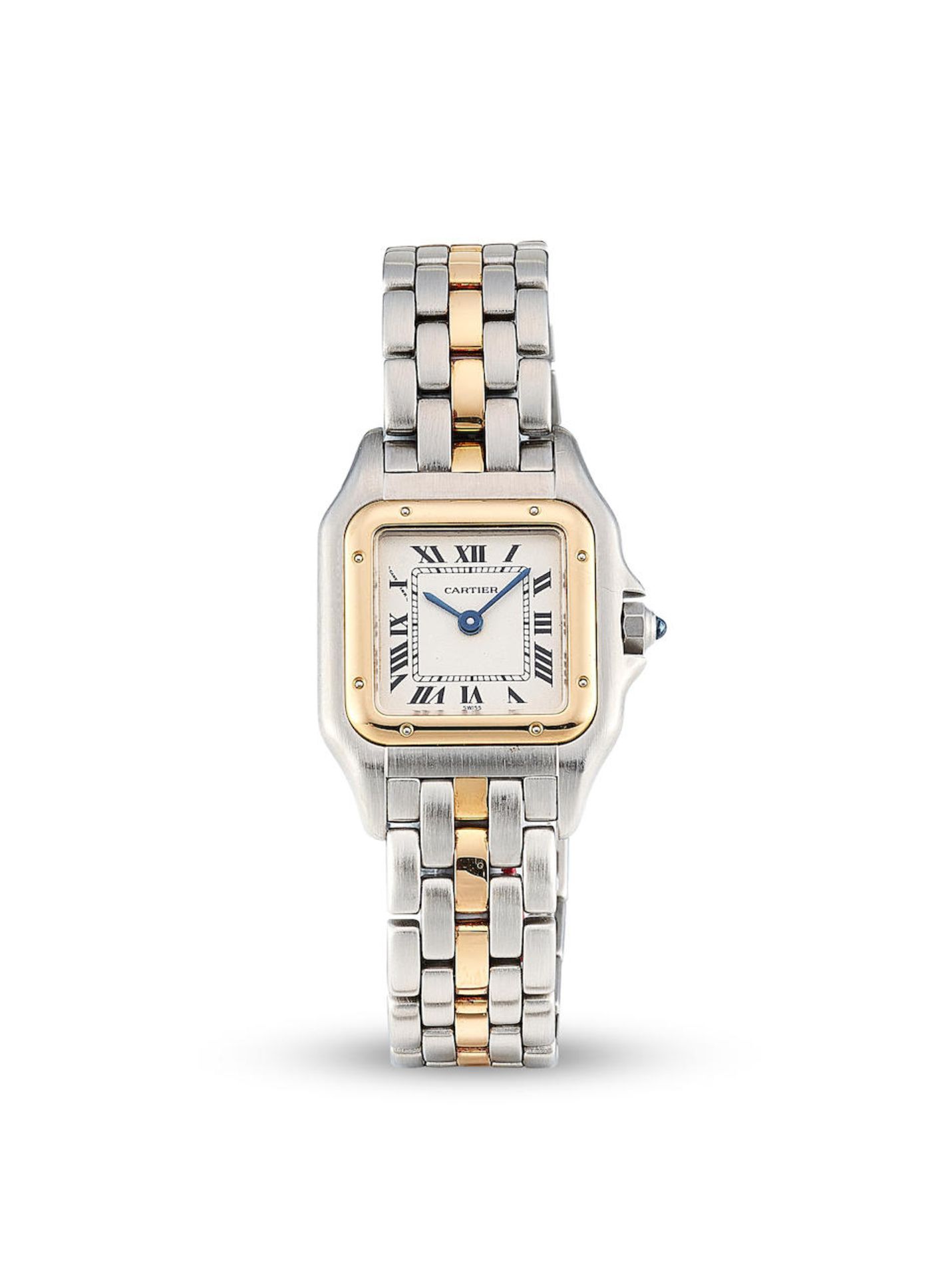 [NO RESERVE] CARTIER | PANTHÈRE, REF.112000R, A STAINLESS STEEL AND YELLOW GOLD BRACELET WA...