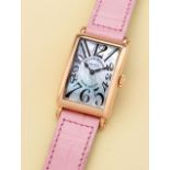 FRANCK MULLER | LONG ISLAND, REF.902QZMOP, A NEW OLD STOCK PINK GOLD WRISTWATCH WITH MOTHER-OF-P...