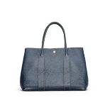 HERMÈS: BLEU DE PRUSSE CLEMENCE GARDEN PARTY 36 WITH PALLADIUM HARDWARE (Includes original ...