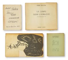 ANDR&#201; BRETON (1896-1966) Ensemble de 4 livres