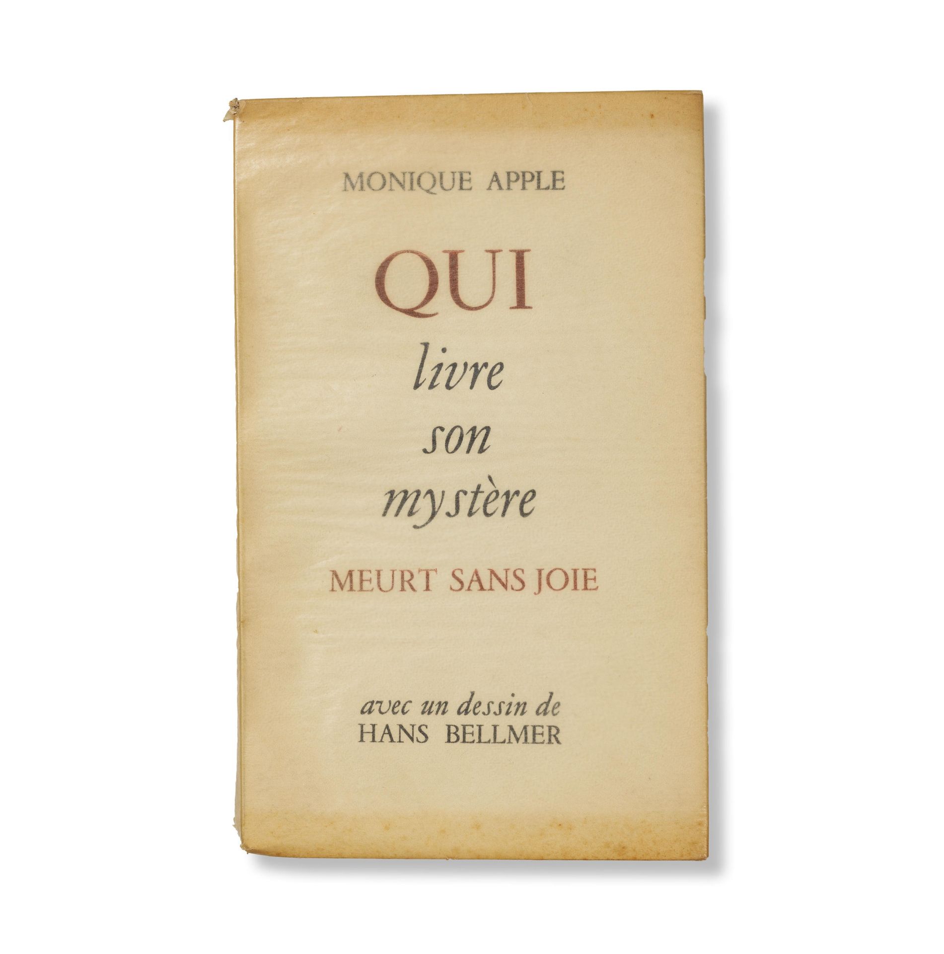 MONIQUE APPLE (1937-1998) Qui Livre son Myst&#232;re Meurt Sans Joie