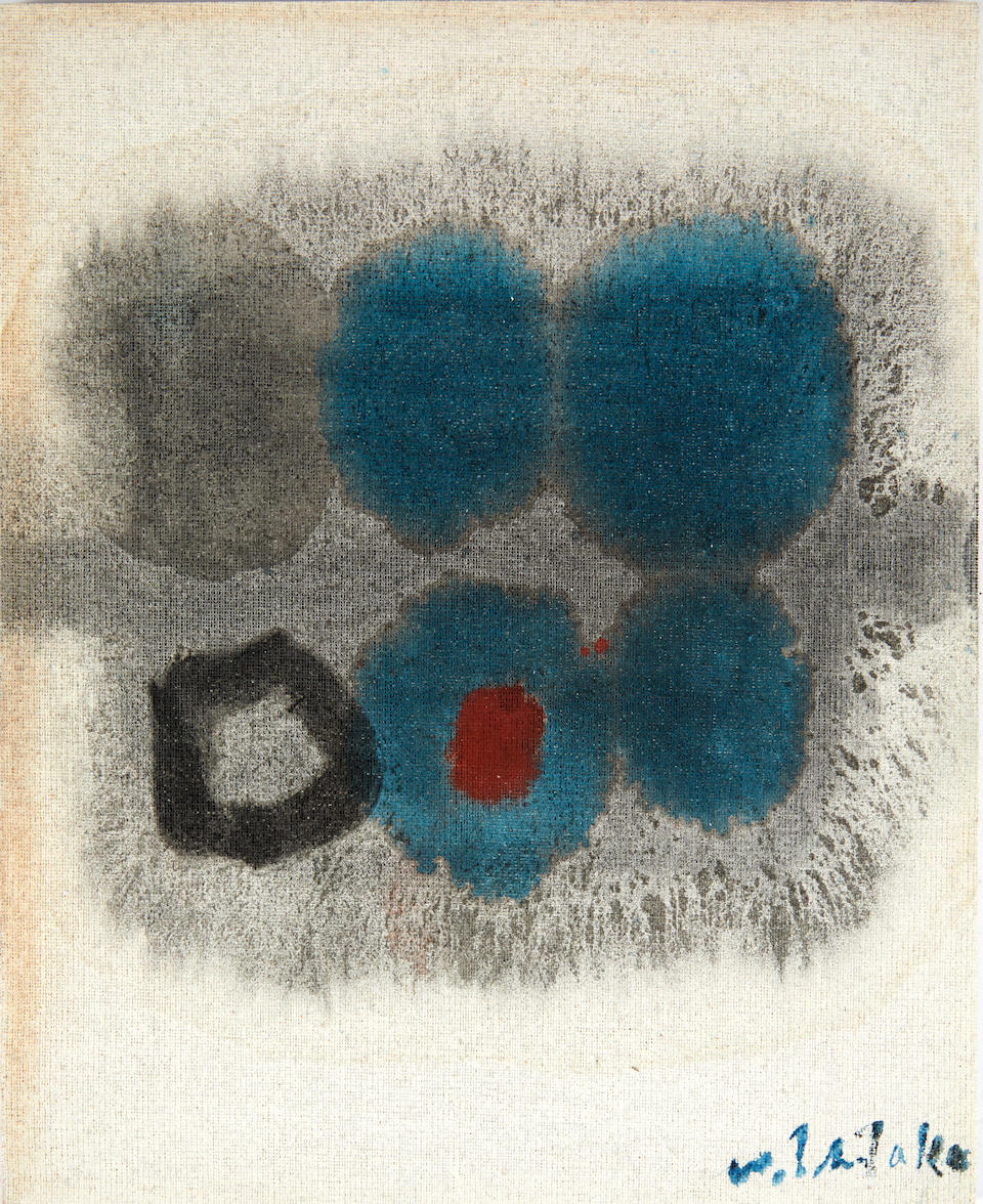 WAICHI TSUTAKA (1911-1995) TWO UNTITLED ABSTRACT PAINTINGS - Image 2 of 3