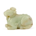 A NEPHRITE CARVING OF A RAM