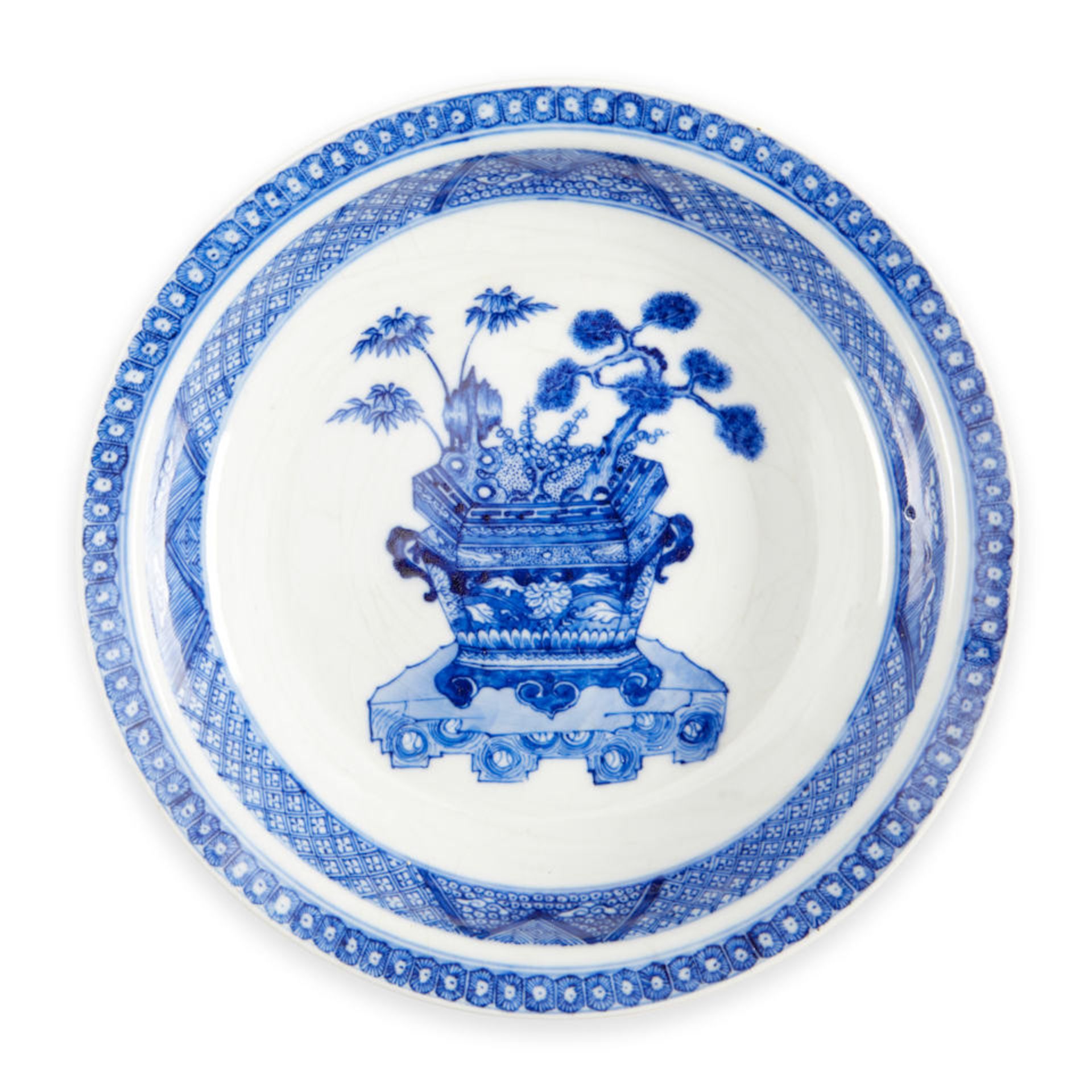 SIXTEEN EXPORT BLUE AND WHITE DISHES - Image 4 of 5