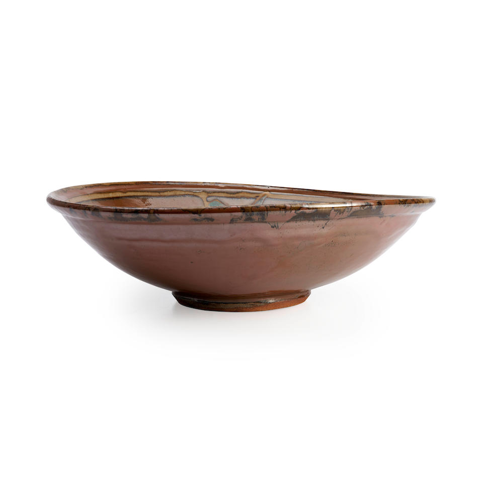 SHOJI HAMADA (1894-1978) A BROWN-GLAZED STONEWARE CHARGER - Image 3 of 3