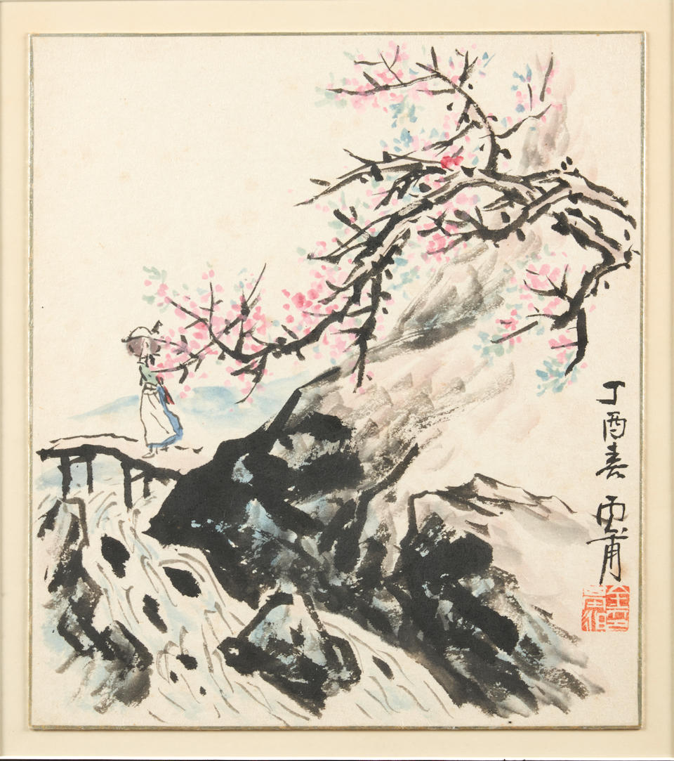 UNBO KIM KI-CHANG (1913-2001) AND KIM YONGJIN (1876-1968) A LANDSCAPE AND A STILL LIFE - Image 2 of 5