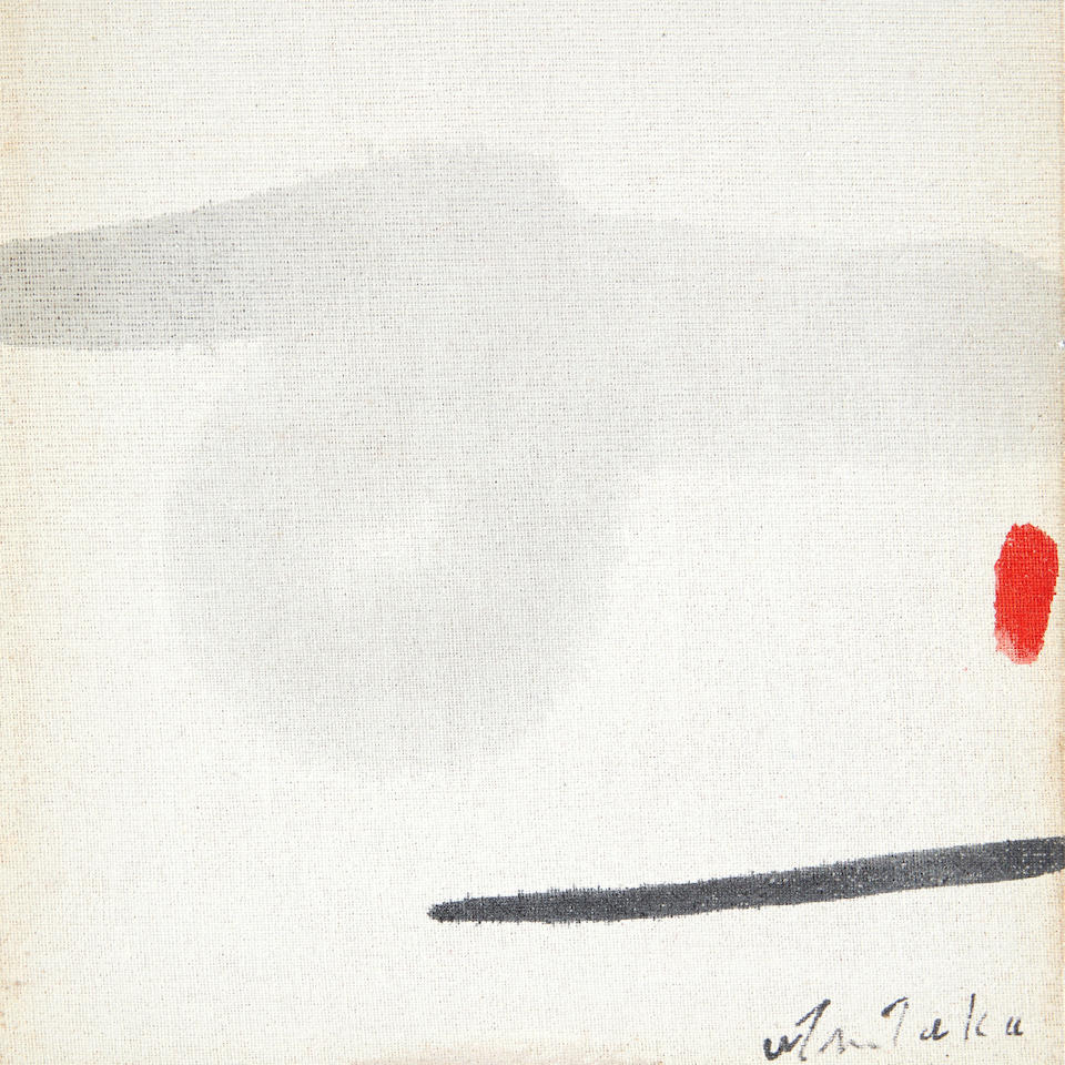 WAICHI TSUTAKA (1911-1995) TWO UNTITLED ABSTRACT PAINTINGS - Image 3 of 3