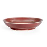 A COPPER RED-GLAZED DISH