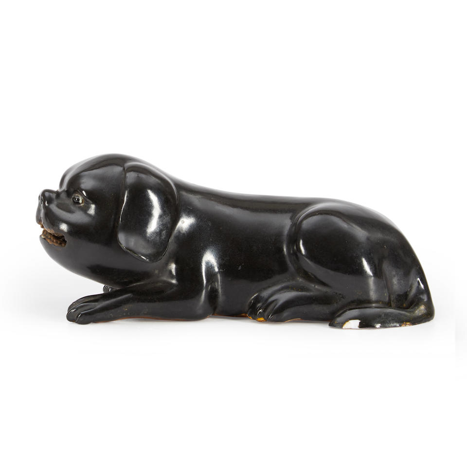 A BLACK-GLAZED PUG-FORM CENSER - Image 4 of 4