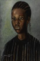 Benedict Chukwukadibia Enwonwu M.B.E (Nigerian, 1917-1994) Portrait of Tonkin Jackson (framed)