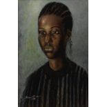 Benedict Chukwukadibia Enwonwu M.B.E (Nigerian, 1917-1994) Portrait of Tonkin Jackson (framed)
