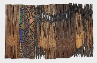 El Anatsui (Ghanaian, born 1944) Grandma's Cloth Series, 1993 76 x 130 x 2cm (29 15/16 x 51 3/16...
