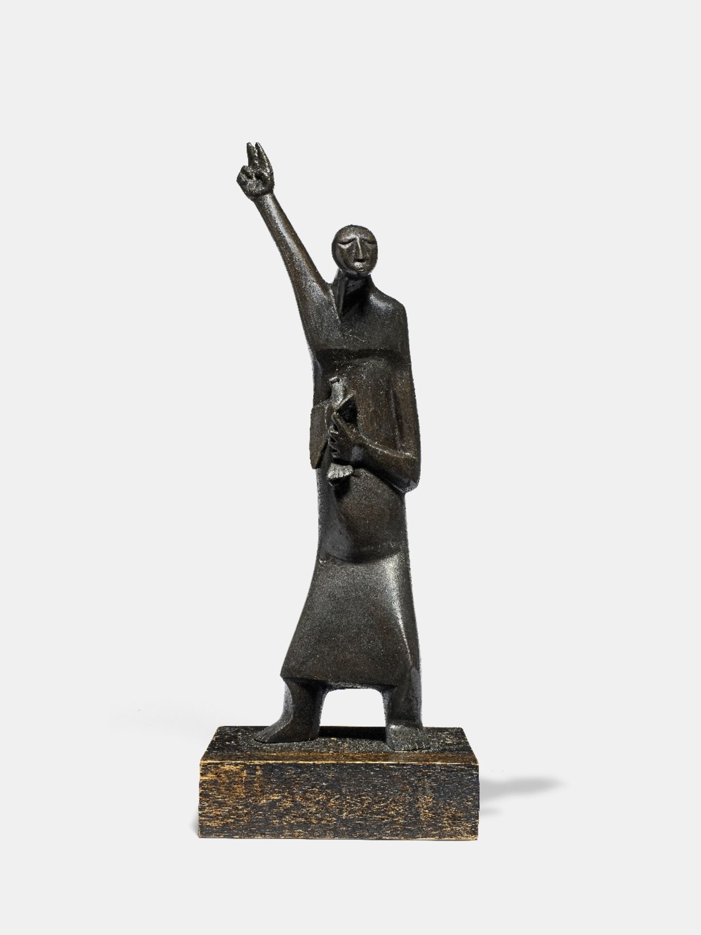 Sydney Alex Kumalo (South African, 1935-1988) St Francis of Assisi 70 x 27.5 x 22.5cm (27 9/16 ...