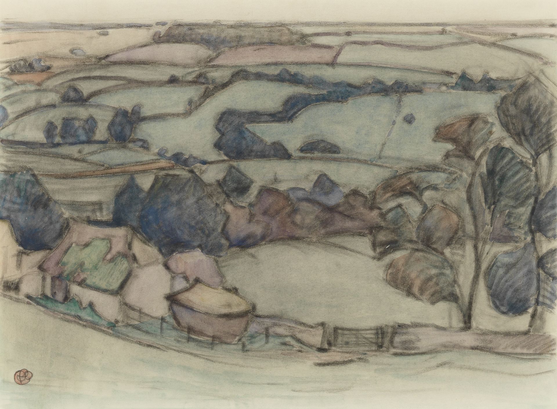 Robert Polhill Bevan (British, 1865-1925) In the Upper Culm Valley (Executed in 1916)