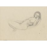 Michael Andrews (British, 1928-1995) Study of a Nude (together with a further pencil on paper, o...
