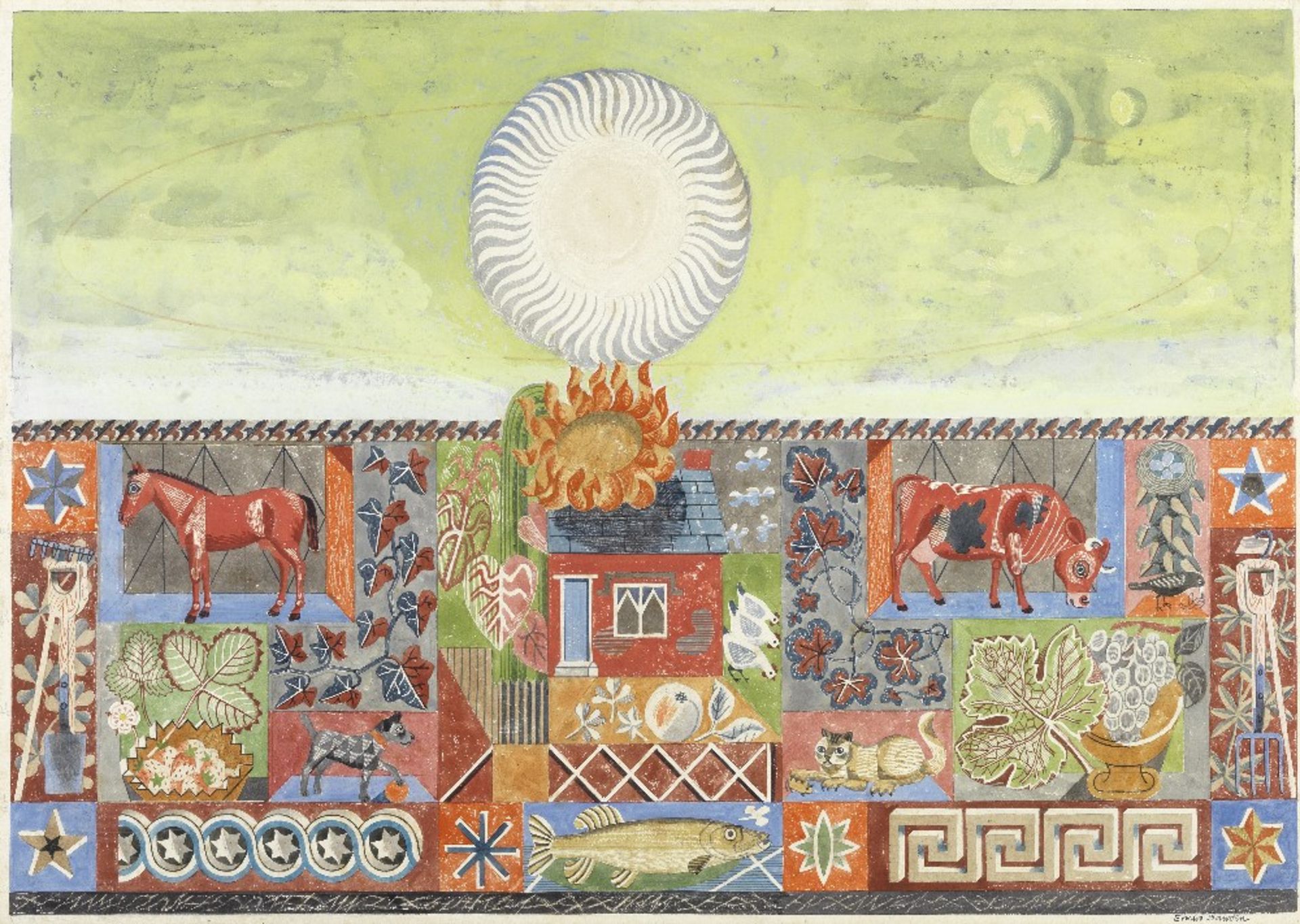 Edward Bawden R.A. (British, 1903-1989) All Things Bright and Beautiful