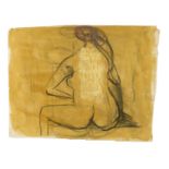 Roger Hilton (British, 1911-1975) Nude on Ochre (Executed circa 1958)