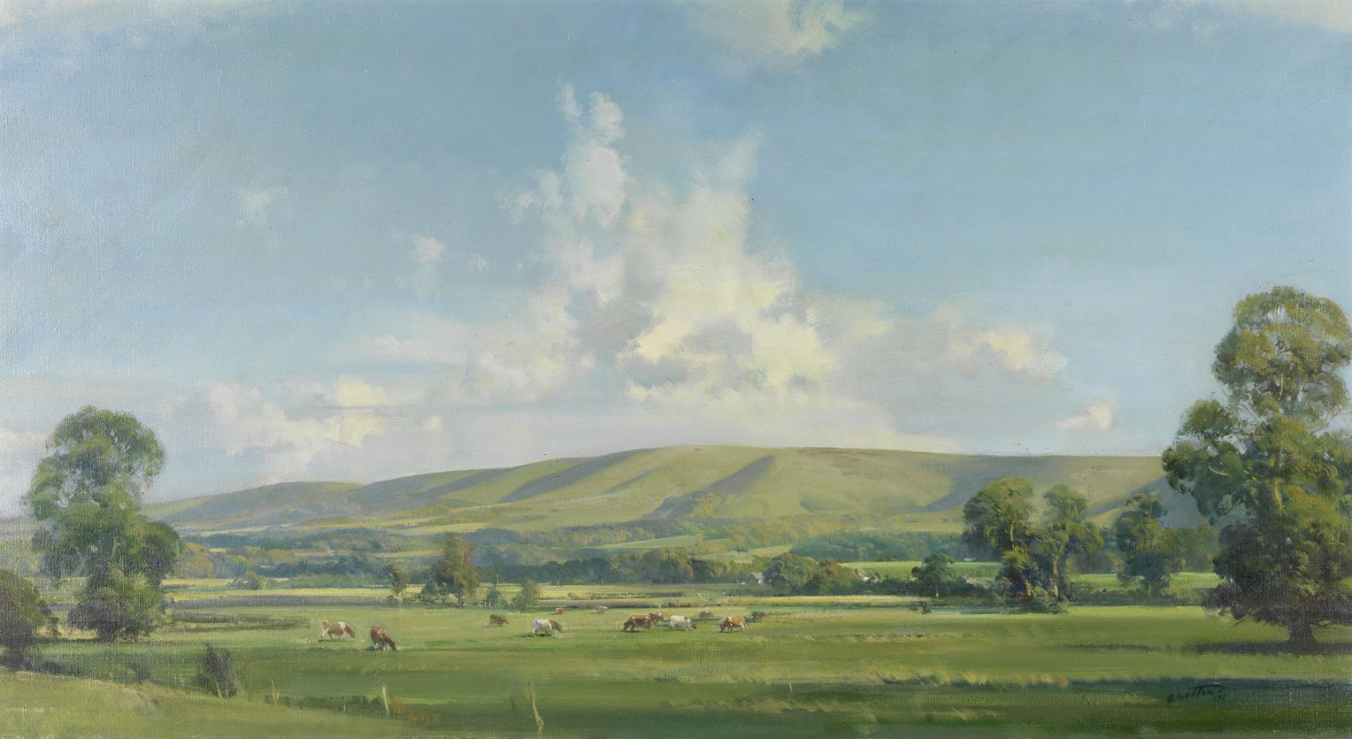 Frank Wootton (British, 1914-1998) Firle Beacon from Ringmer