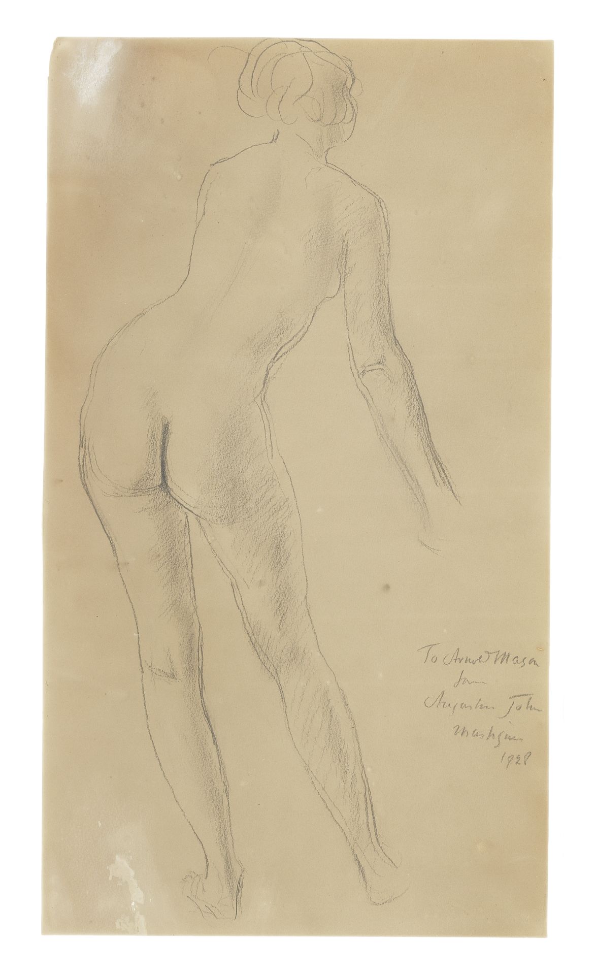 Augustus Edwin John O.M., R.A. (British, 1878-1961) Standing Nude