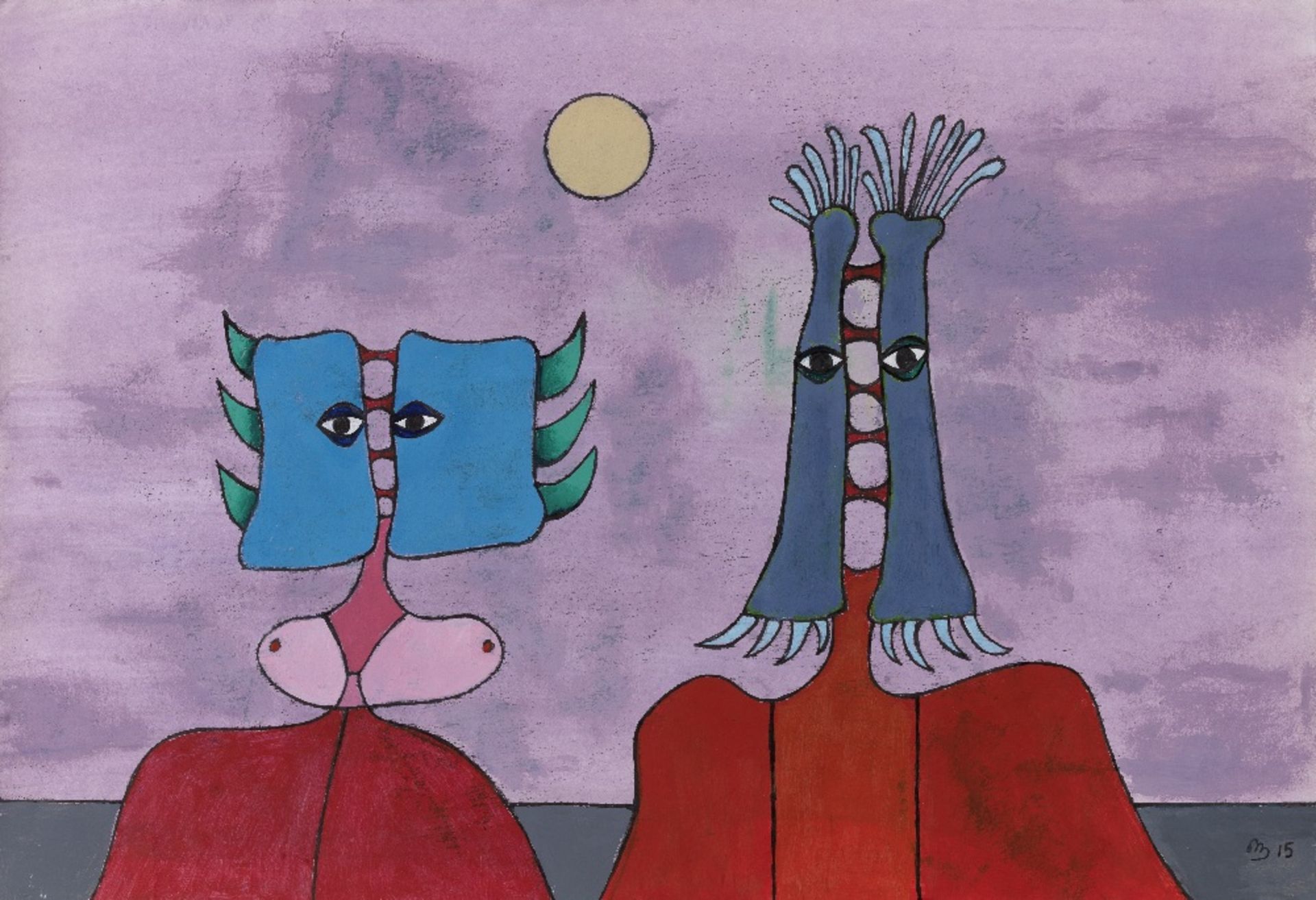 Desmond Morris (British, born 1928) The Couple (unframed)